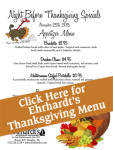 Ehrhardts Thanksgiving Menu